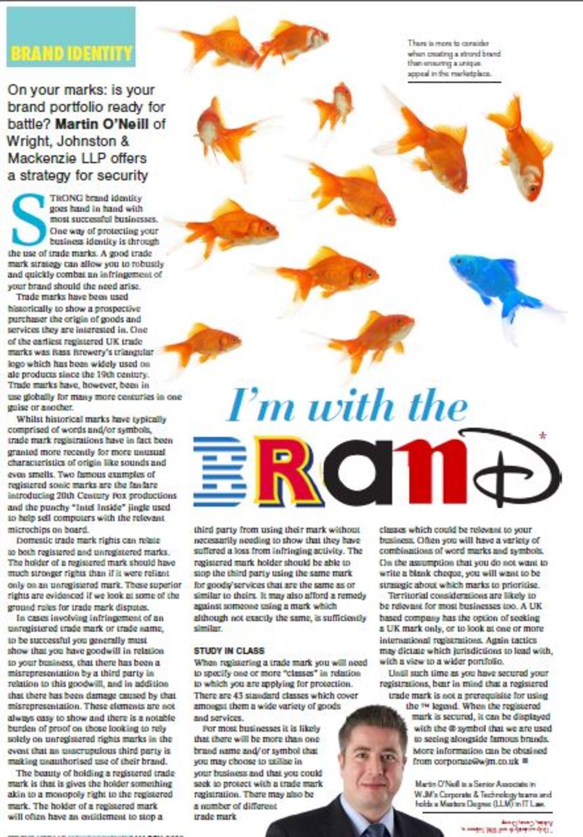 Martin O'Neill Writes on the Importance of Protecting Brand Identity