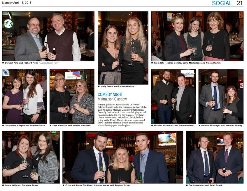 WJM Comedy Festival Night In The Herald 