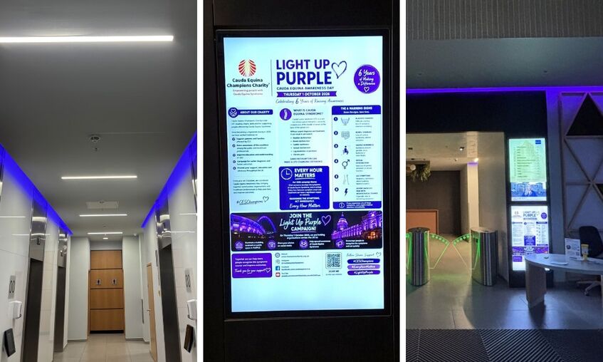 Irwin Mitchell Scotland Supports CES with Light Up Purple campaign